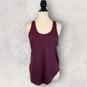NWT Tavik Purple Linen Tank Top Sleeveless Racerback, Size S